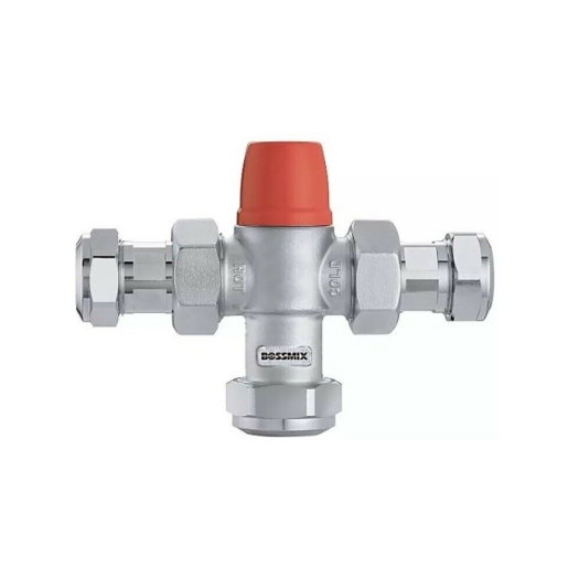 BOSSMix TMV2/3 Thermostatic Mixing Valve Includes NRV & STRNRS 22mm