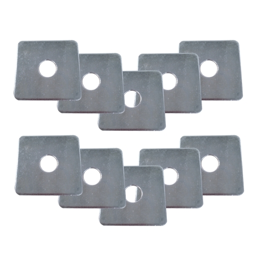 4TRADE M10 x 50 Square Plate Washers Bright Zinc Plated Qty 10
