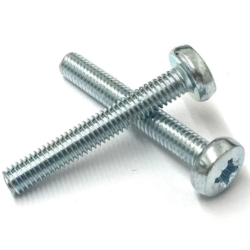 M8 Pozi Pan Machine Screw Zinc Trivalent DIN7985