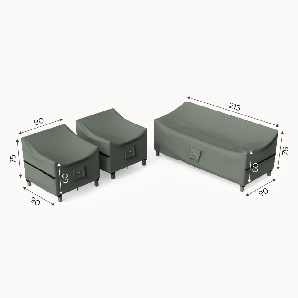 Protex Furniture Cover Pack for 3 Seater Sofa Lounging Set
