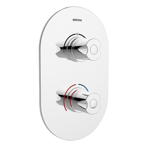 Bristan AR3 SHCDIV C Artisan Recessed Thermostatic Dual Control Shower Valve with Integral Two Outlet Diverter Chrome