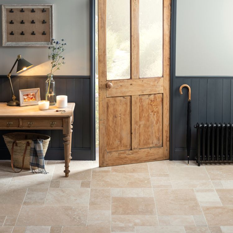 Original Style Earthworks Levantine Ivory Unfilled & Tumbled Travertine Tile 10x20cm