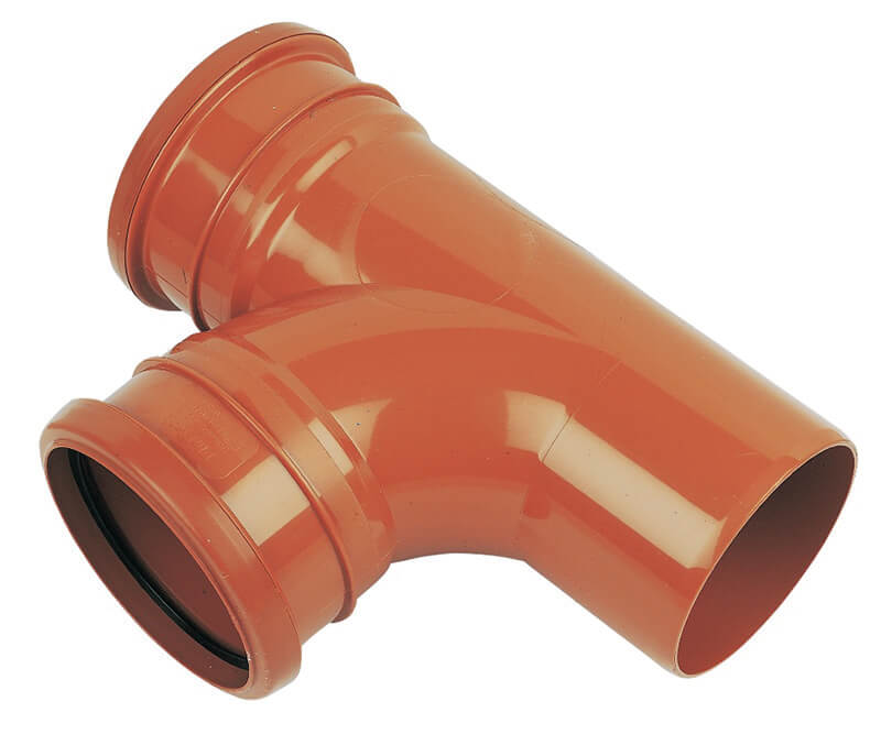 FloPlast Drainage Junction Double Socket - 87.5 Degree x 110mm