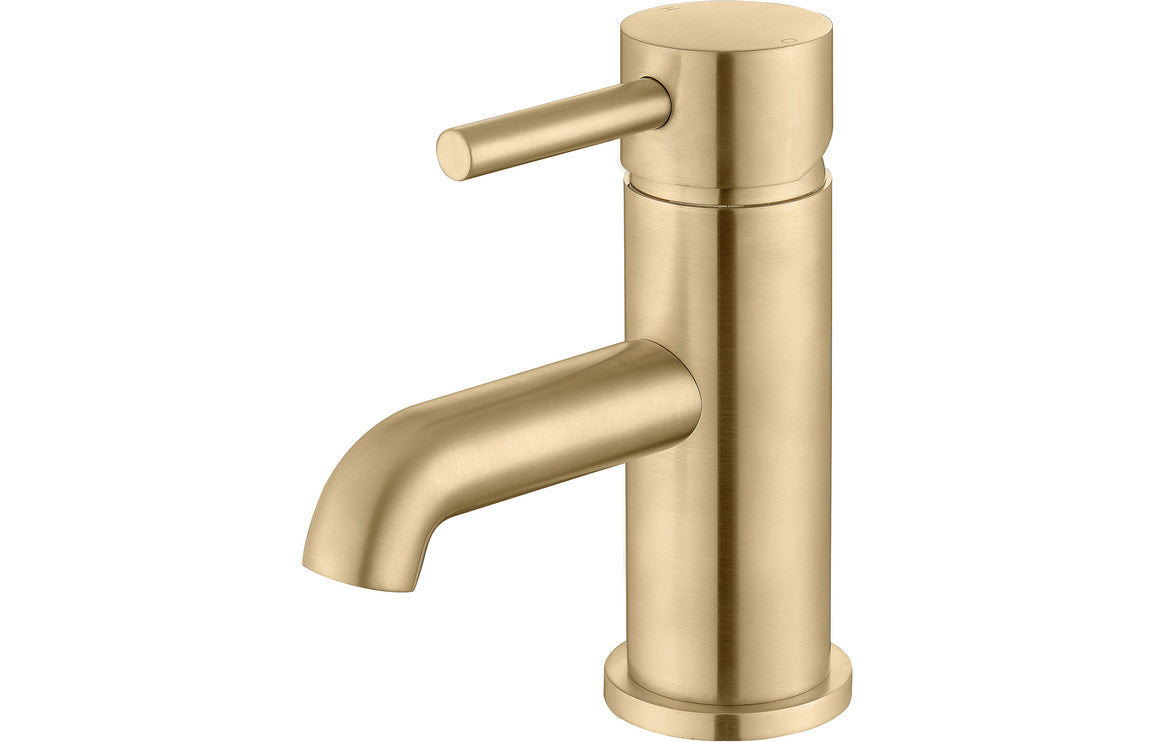 Pescara Basin Mixer - Brushed Brass