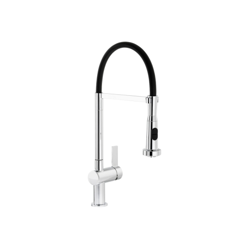 Abode Ophelia Single Lever PO Spray Tap Chrome and Black