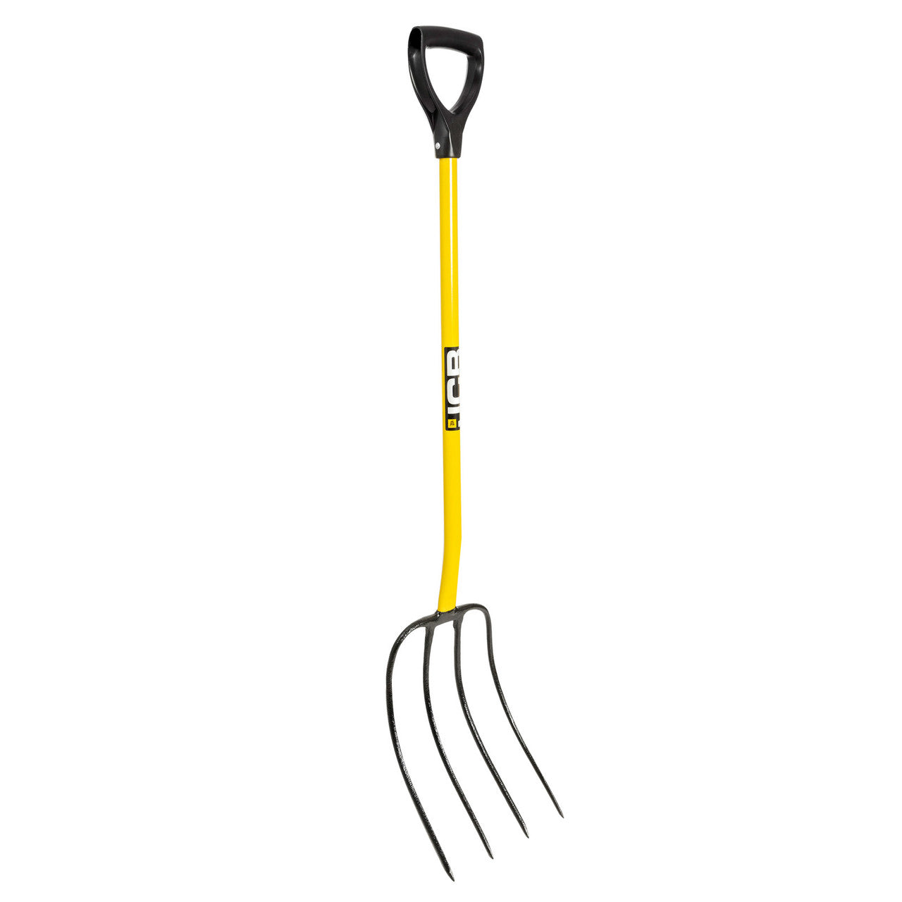 JCB 4 Prong Professional Manure Fork D Handle Heavy-Duty Steel | JCBMF12