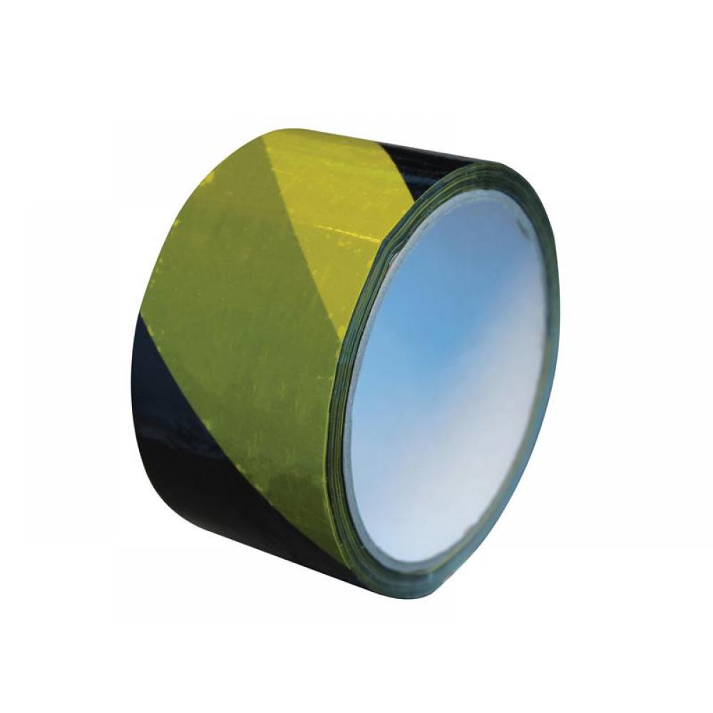 Faithfull 00225033BYTBS Economy Self-Adhesive Hazard Tape Black/Yellow 50Mm X 33M