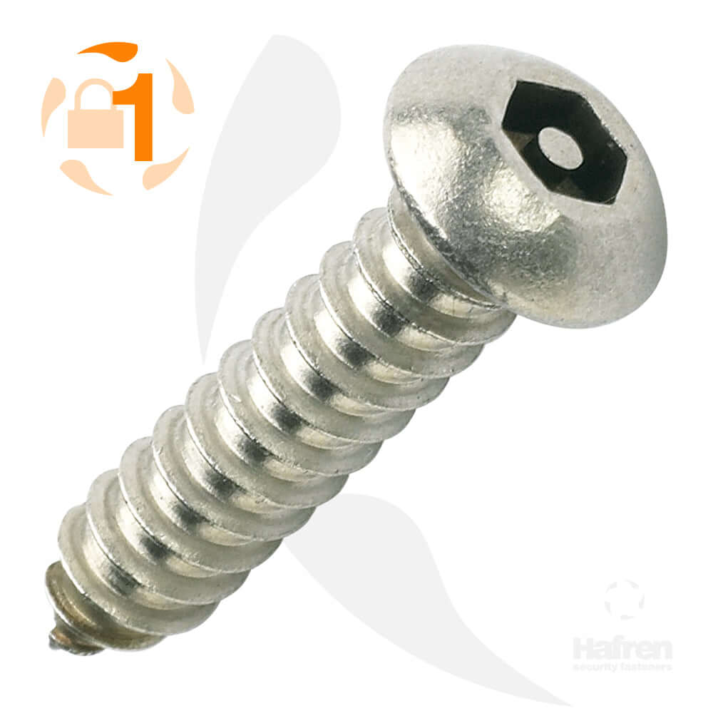 Button Head A2 Stainless Steel Pin Hex self Tapper