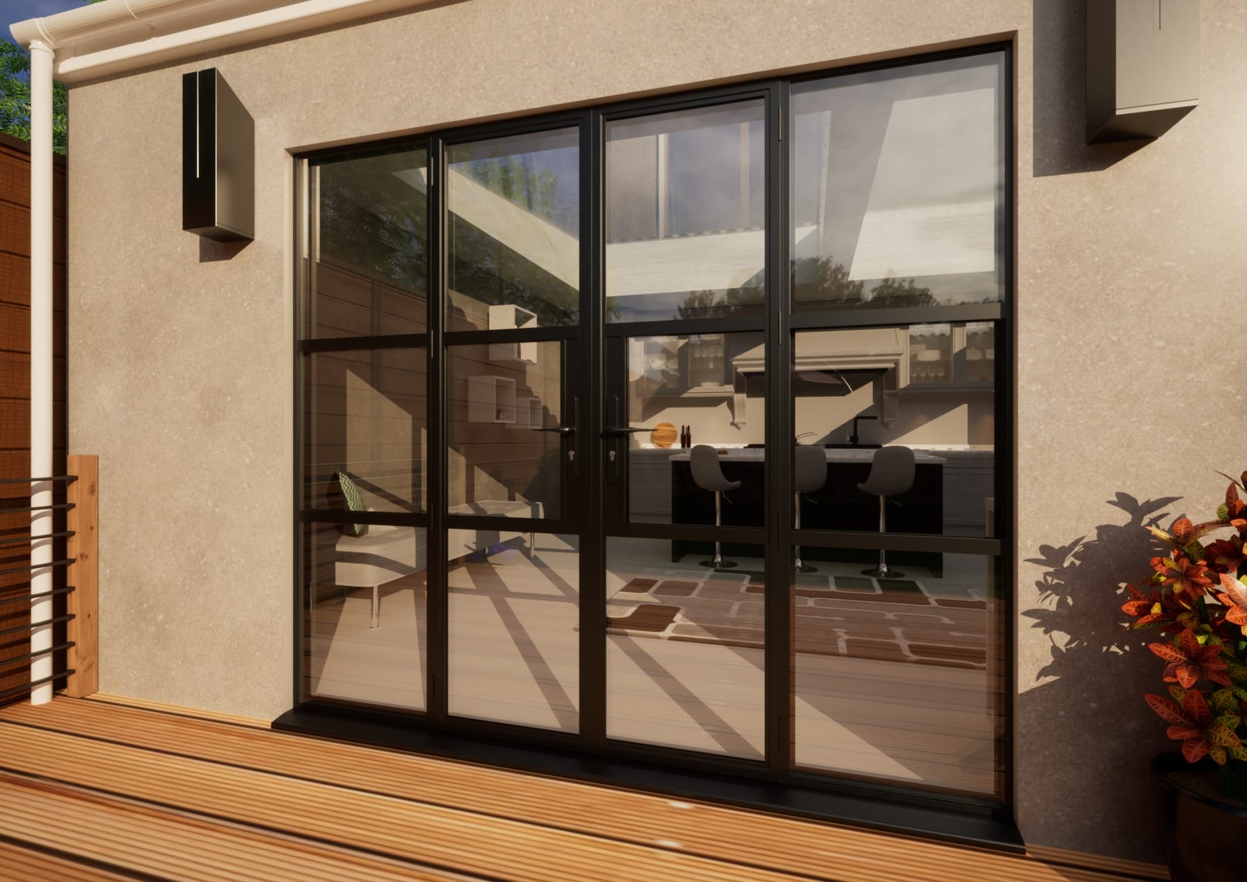 Aluminium Heritage French Door - 2400mm Anthracite Grey