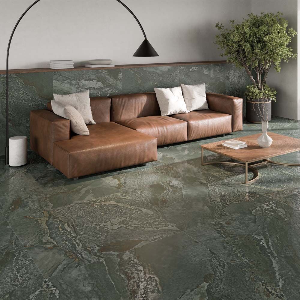 Planet Green Glazed Polished Porcelain 1198x598mm
