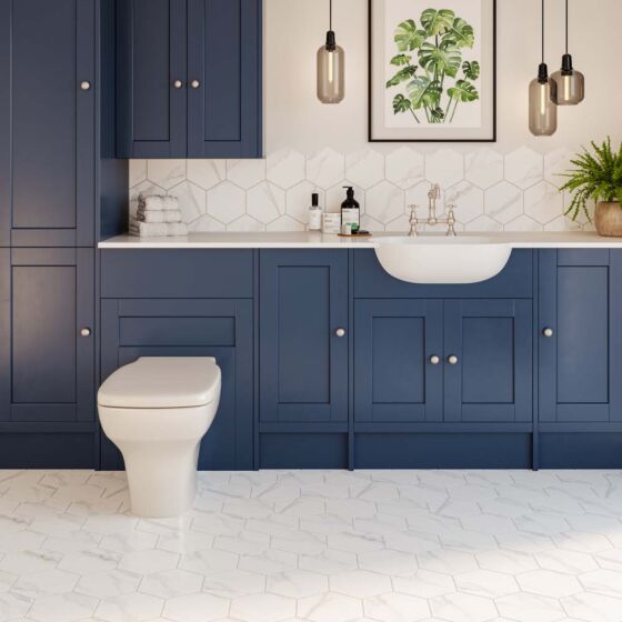 Hexagon Marble Glazed Porcelain Marble Effect Tile 18x20cm