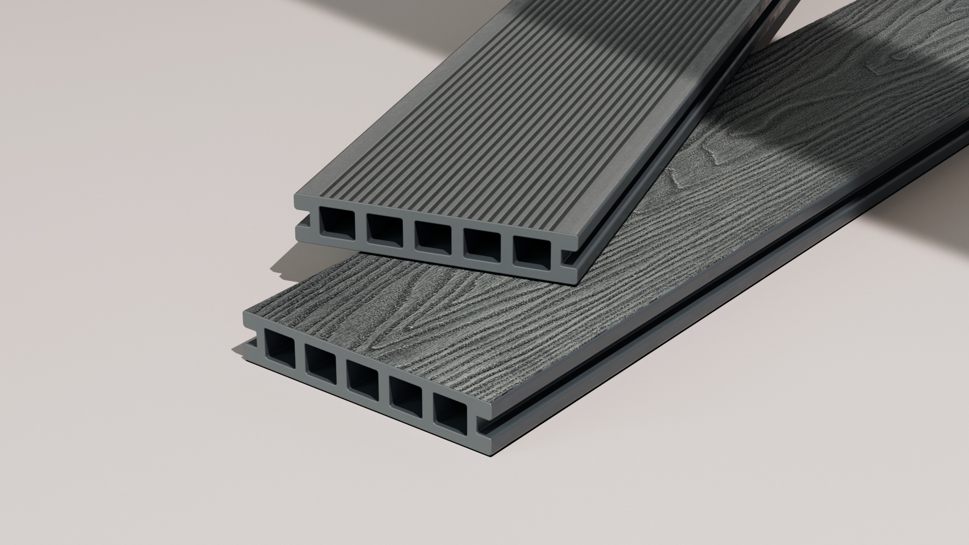 4m Fossil – Mid Grey Composite Decking – HR Dek 140