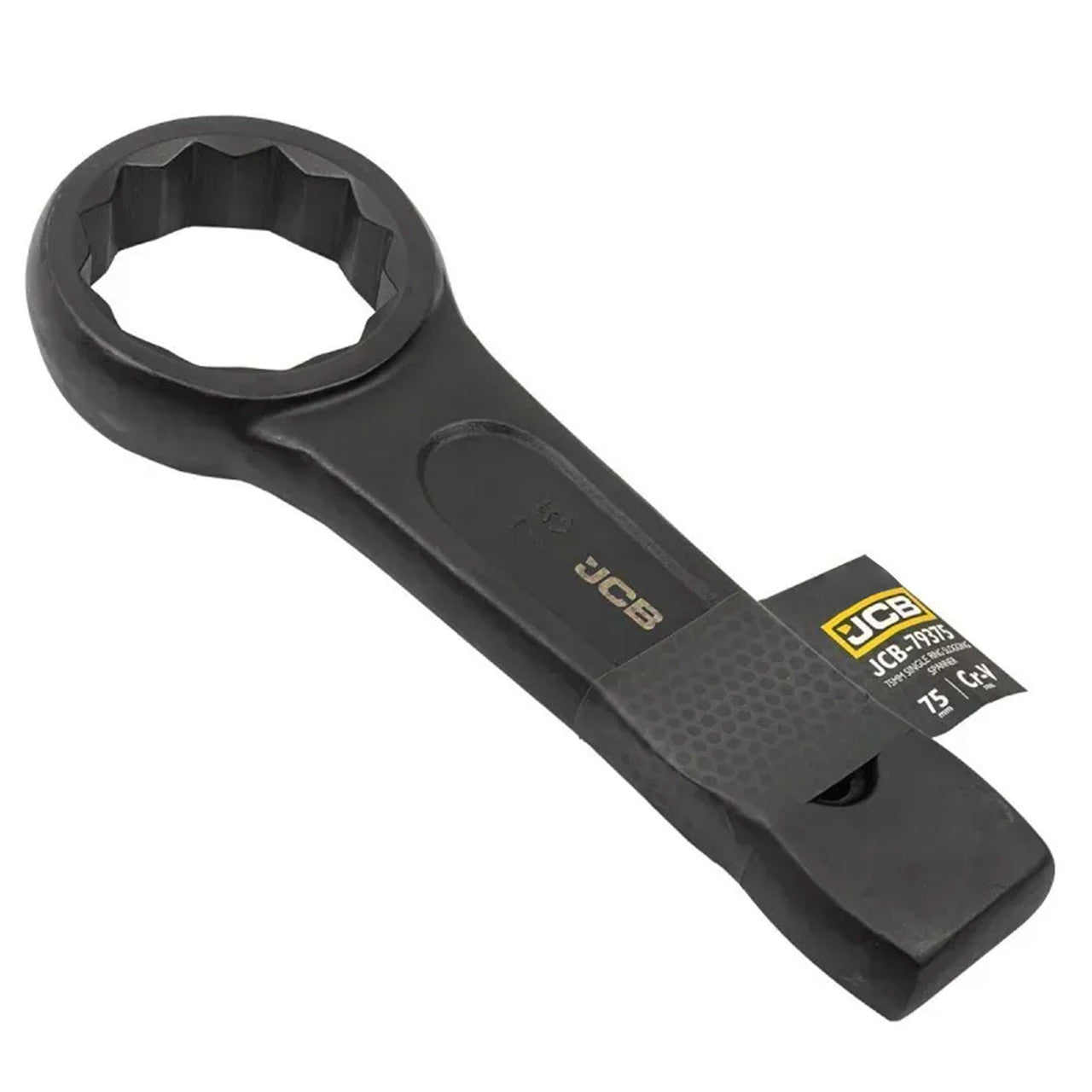 JCB 75mm Single Ring Slogging Spanner, Cr-V Steel | JCB-79375