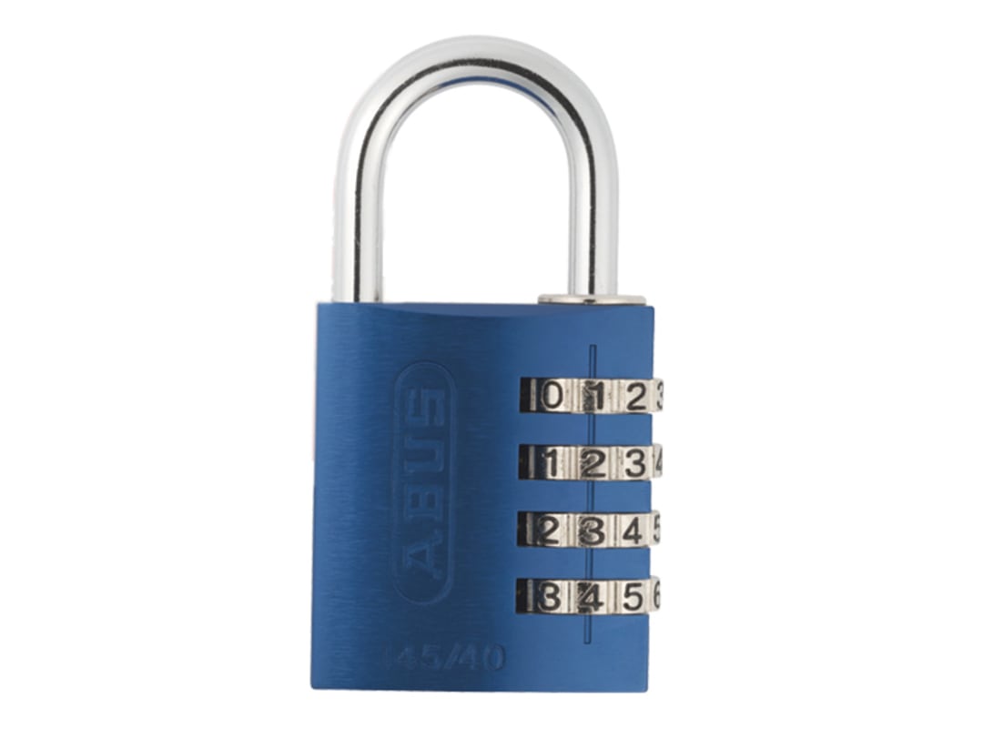 ABUS Mechanical 145/40 40mm Aluminium Combination Padlock Blue 49523 10049523-01