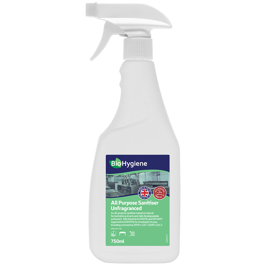 BioHygiene All Purpose Sanitiser Unfragranced RTU (6x750ml) | BH112