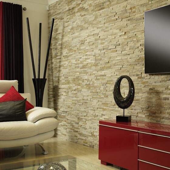 Splitface Oyster Sparkle Slate Cladding 10x36cm