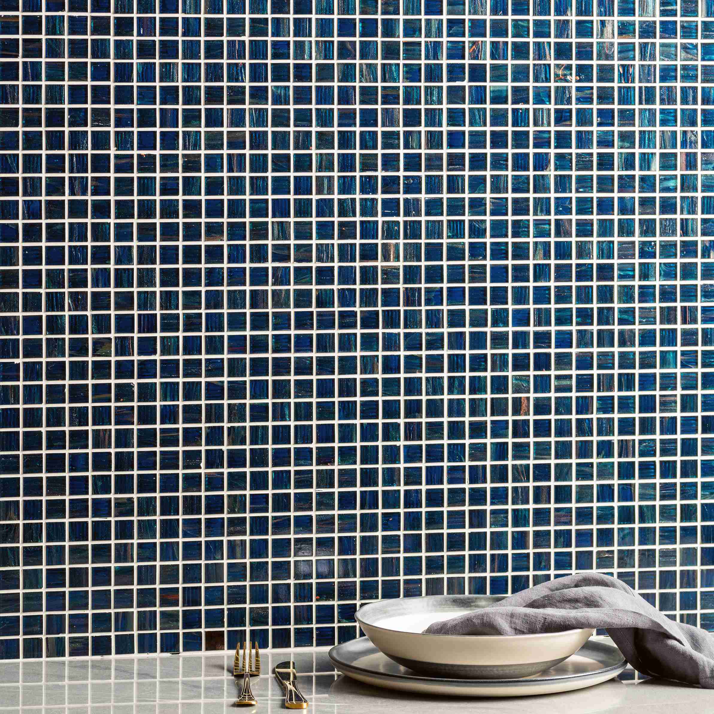 Original Style Mosaics Magalia Gold Fleck Glass Mosaic Tile 33x33cm