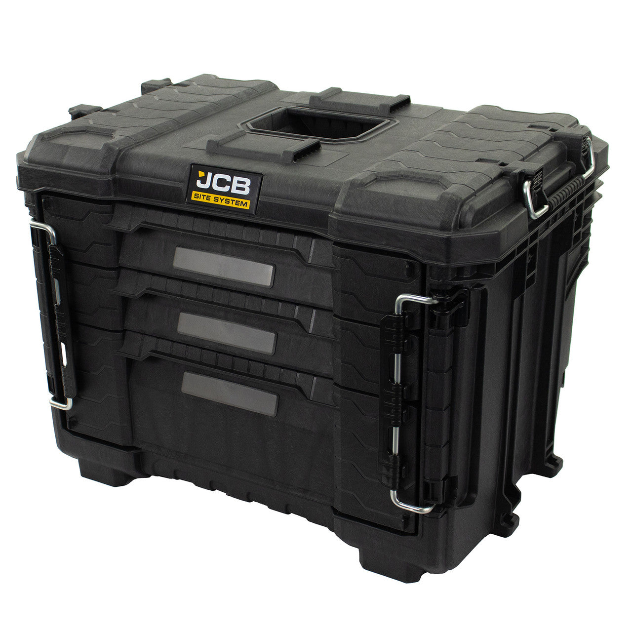 JCB 3 Drawer Site System, 20kg Load, 26.4L Capacity Tool Storage Box | JCB-SITESYS-3DW