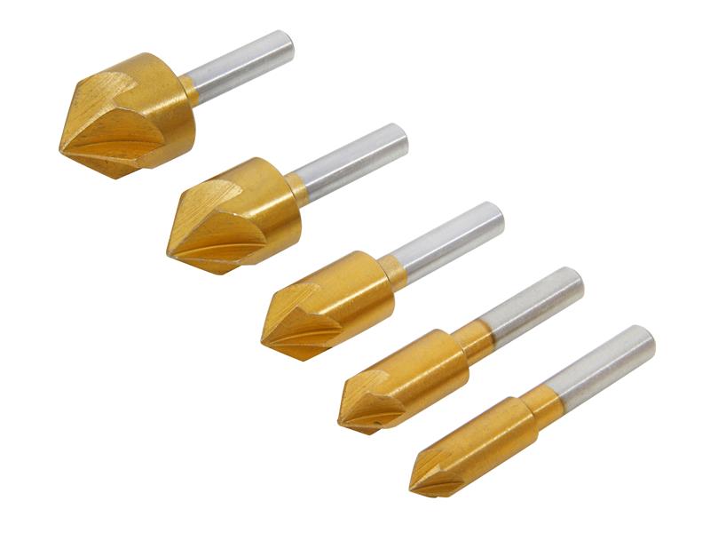 Bluespot Tools 20312 Hss Titanium Countersink Bit Set 5 Piece