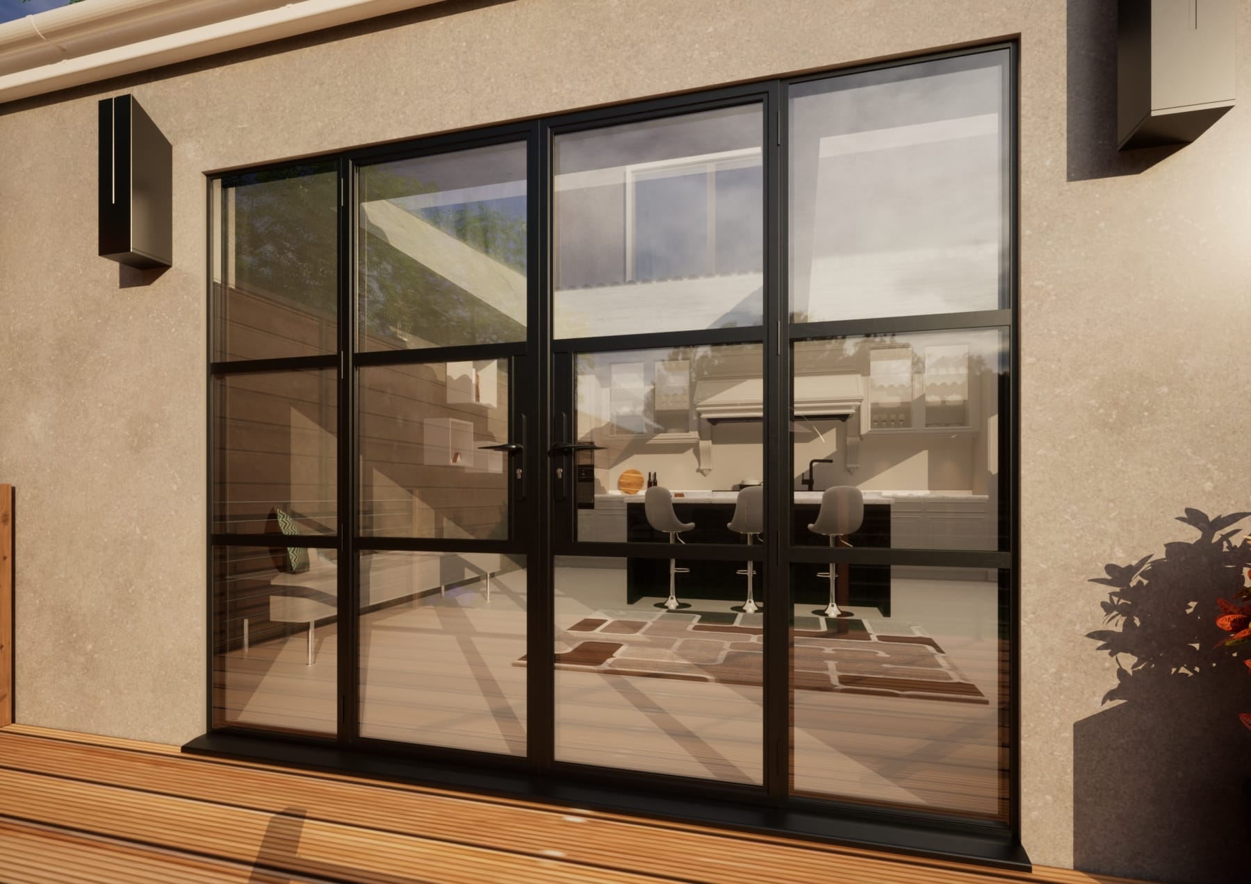 Aluminium Heritage French Door - 2700mm Anthracite Grey