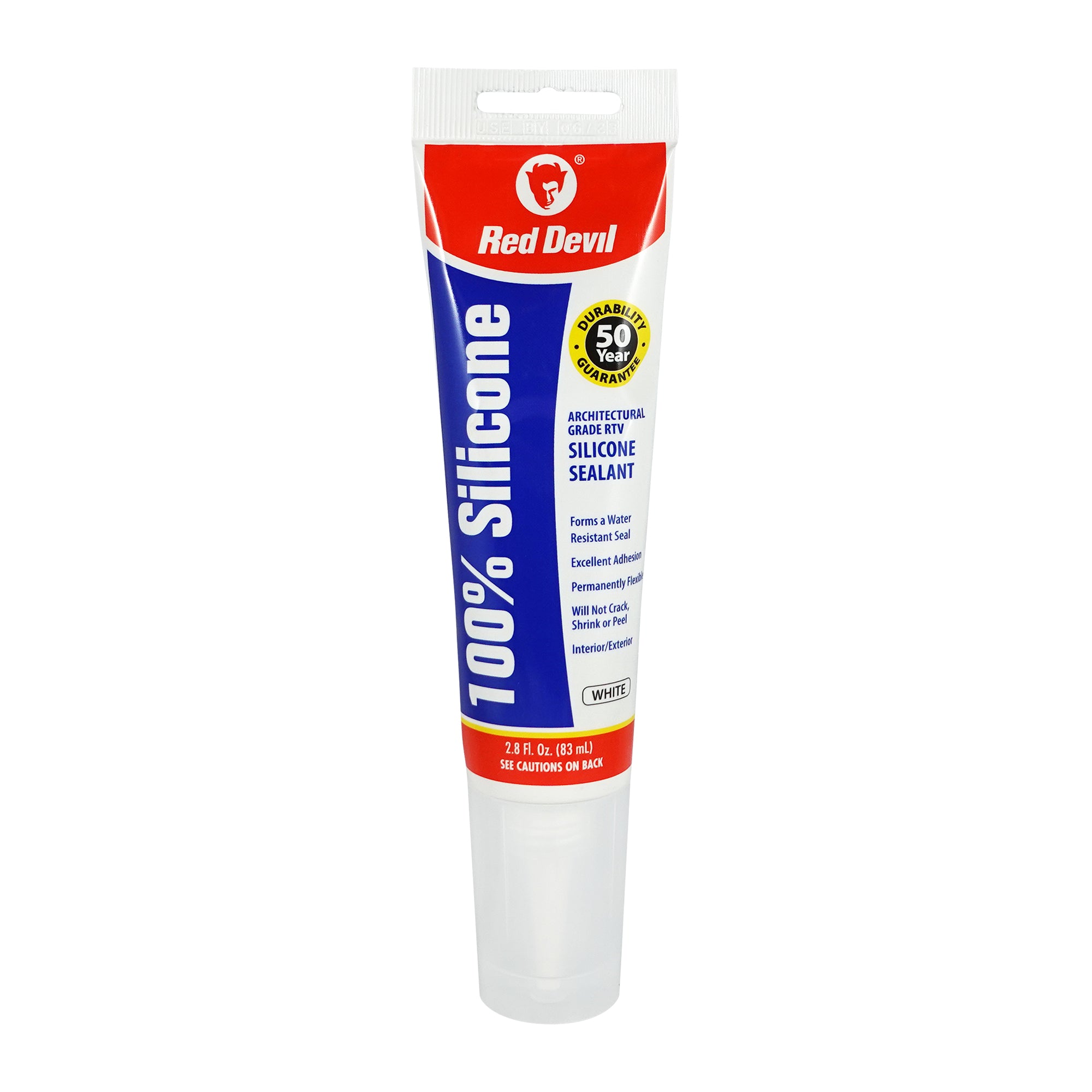 Red Devil 100% superior quality Silicone Sealant 2.8 FL. OZ. Squeeze Tube - White