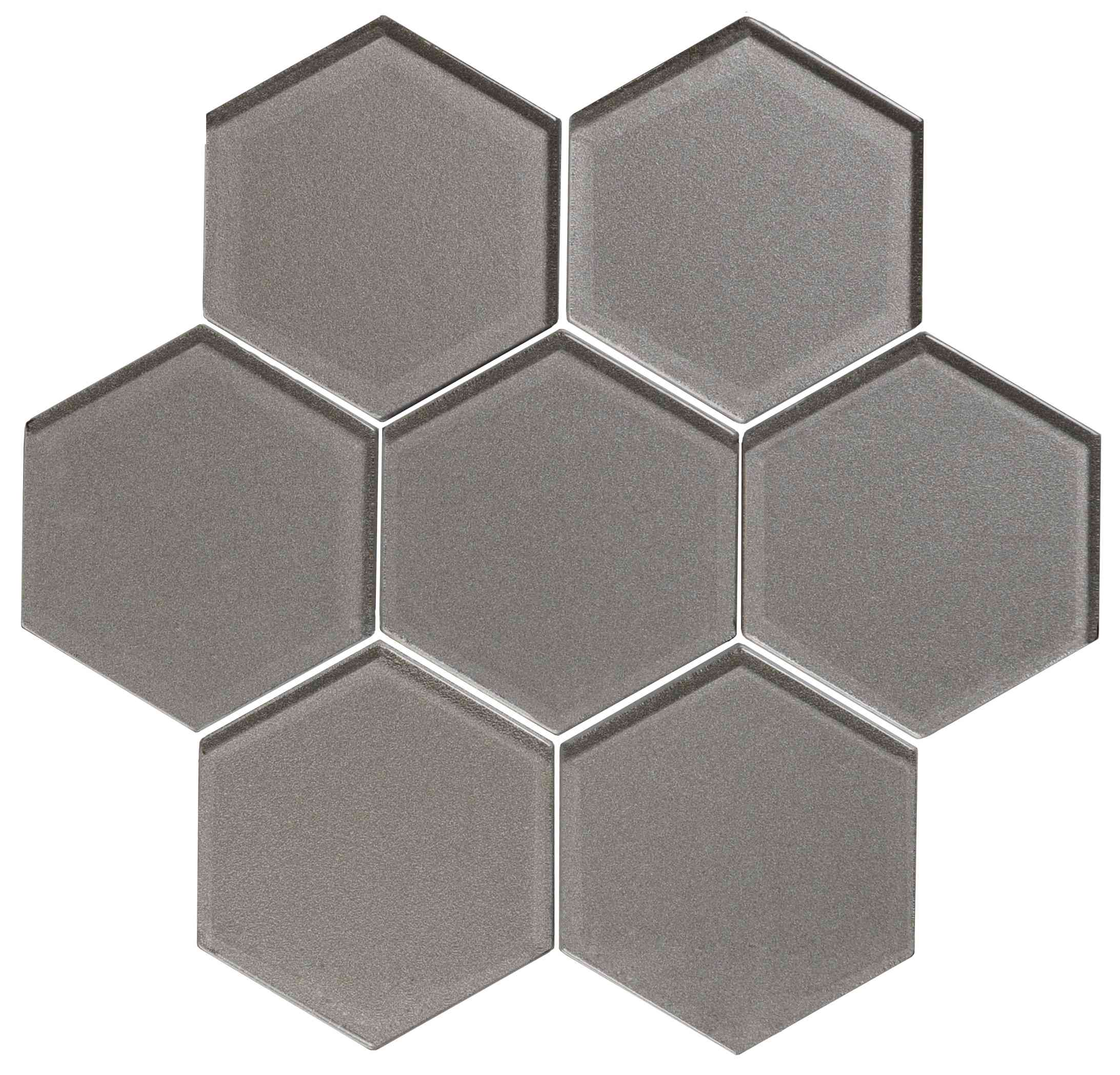 Original Style Glassworks Dionysus Metallic Hexagon Mosaic Tile 30x30cm