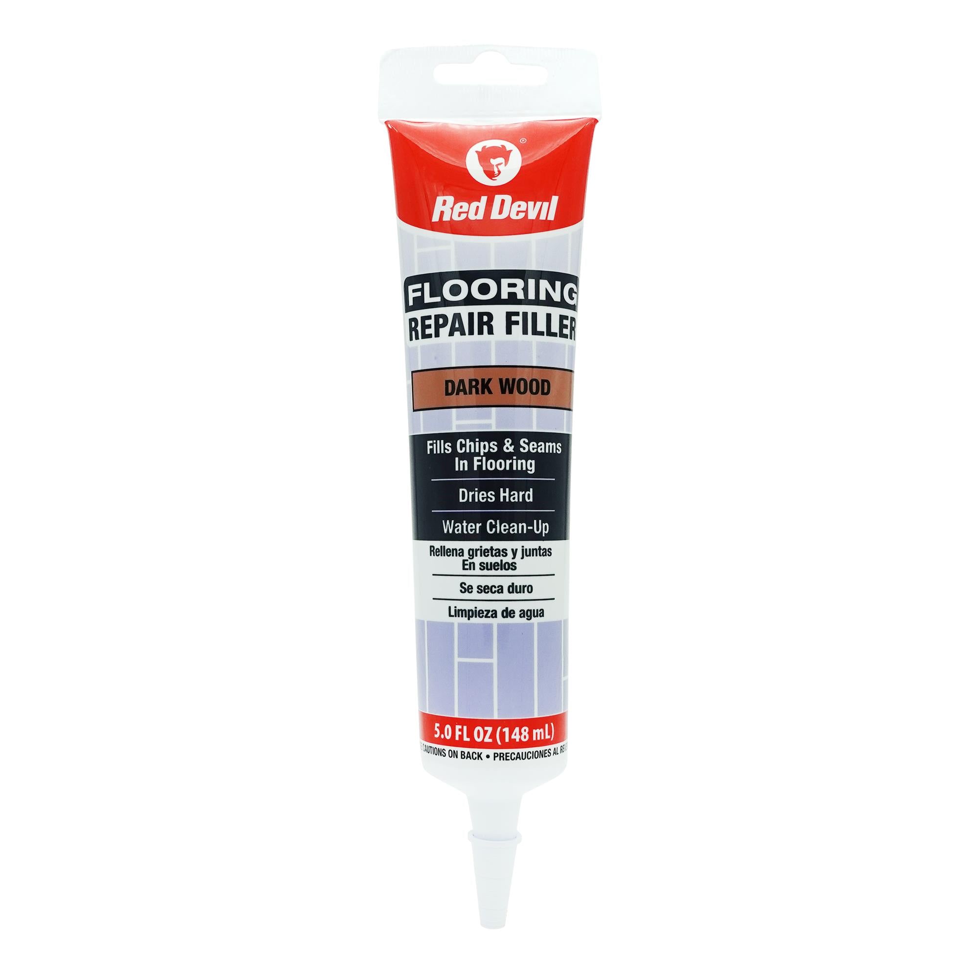 Red Devil Flooring Repair Filler. Repair Chips & Seams in Wood, Laminate, LVT & Tile - Dark Wood