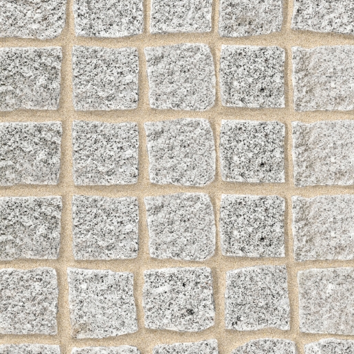 Marshalls Fairstone Cropped Granite Setts Silver Grey 110 x 110mm