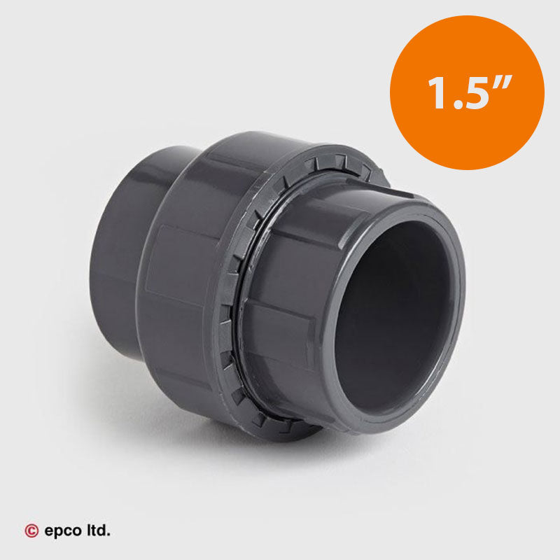 1 1/2" U-PVC Plain Union