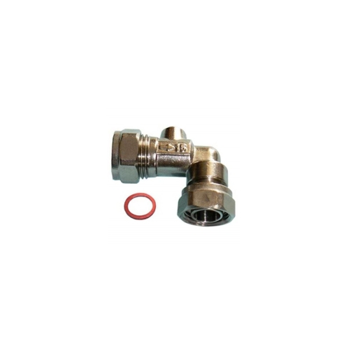 Angled Service Valve Chrome 15mm x 1/2in