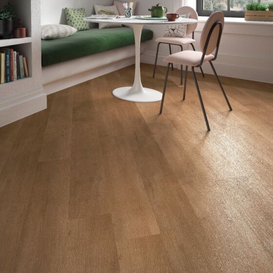 ClickLux Click-Fit Luxury Vinyl Tiles Golden Beech 18x122cm
