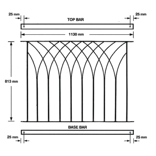 BIC Nova Decking Panel Black 1130mm x 813mm