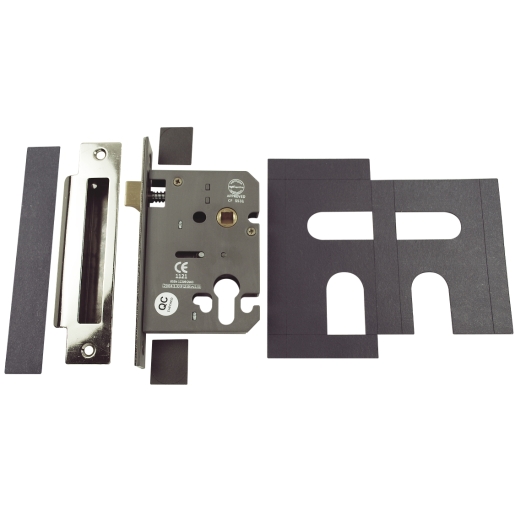 4FireDoors Sashlock Euro Profile Stainless Steel 76mm