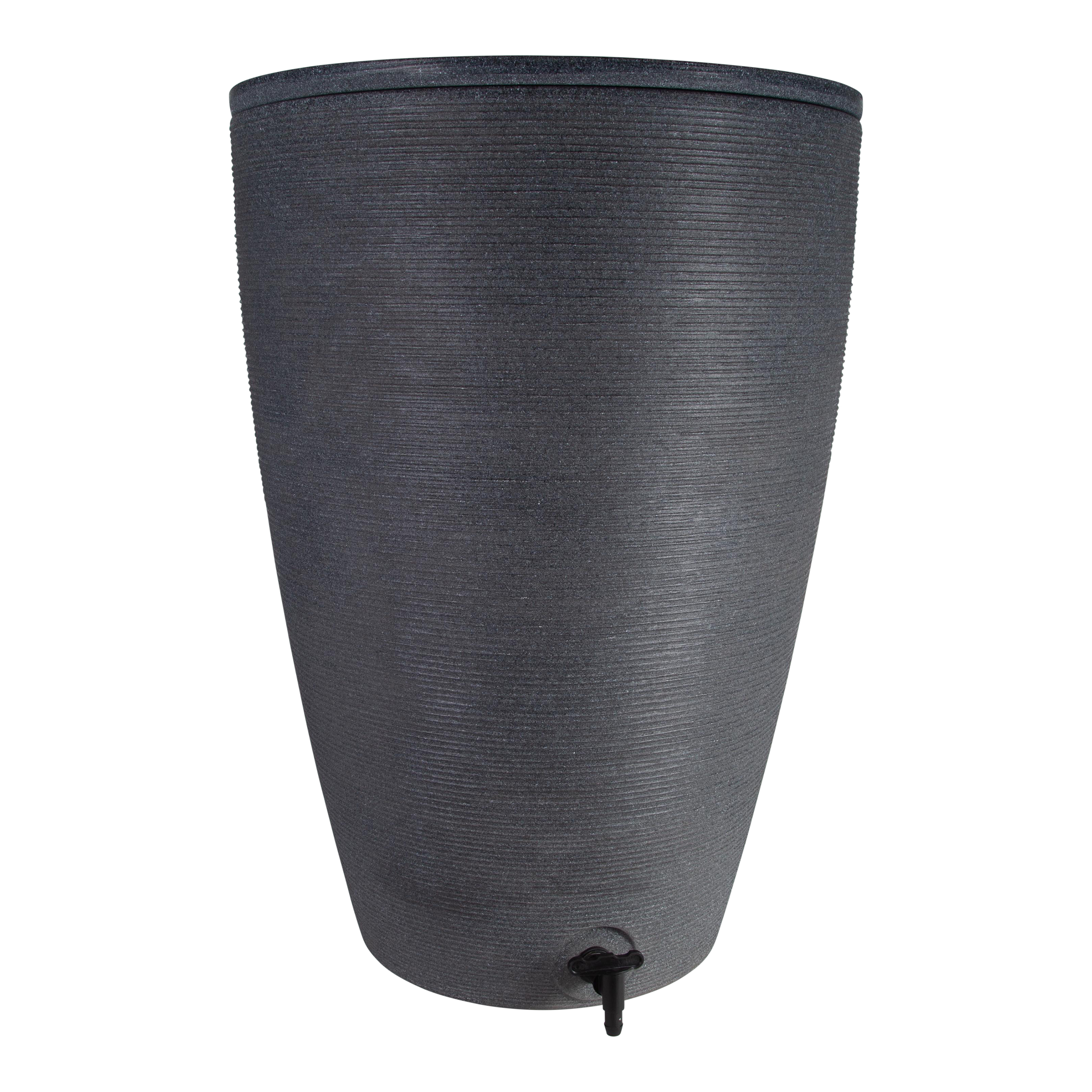 Amesbury 120 Litre Ash-Effect Water Butt – Ready Assembled Garden Water Storage High Density Polyethylene (HDPE) White Strata