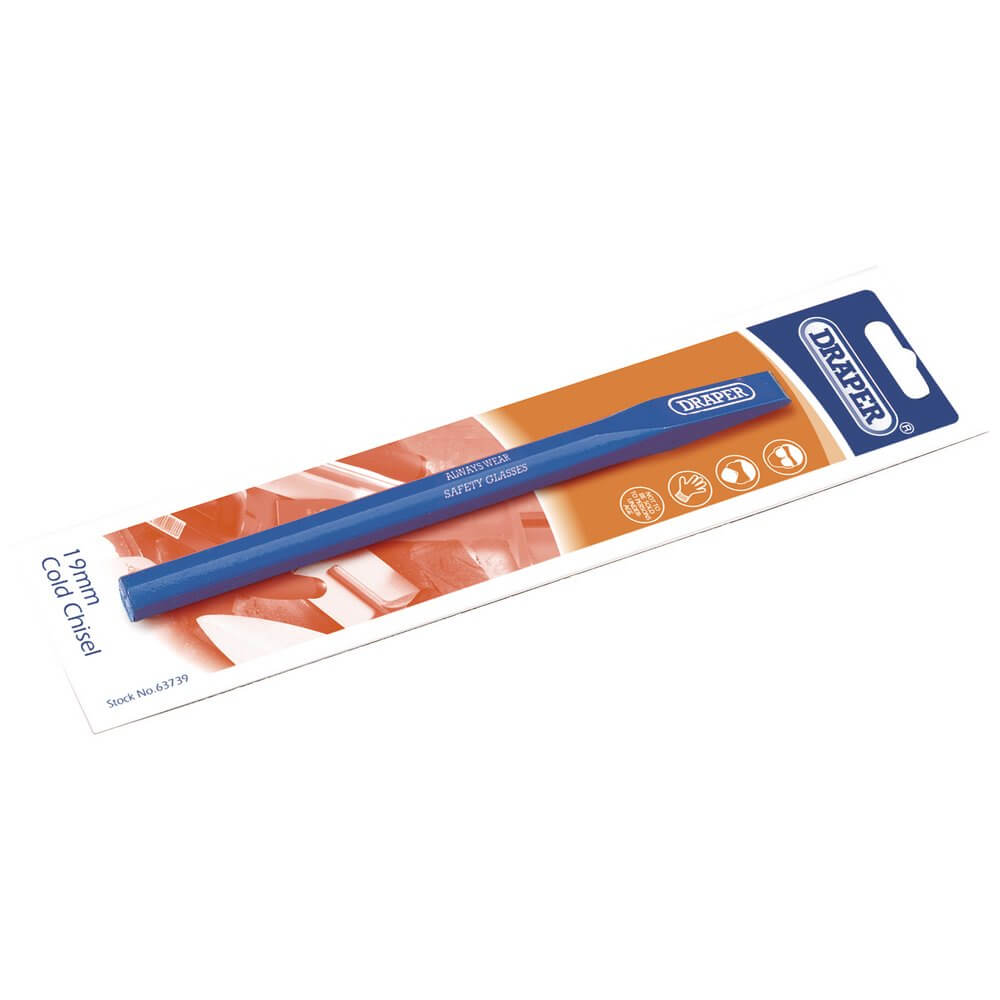 Draper 63739 Octagonal Shank Cold Chisel 19 X 200Mm (Display Packed) each