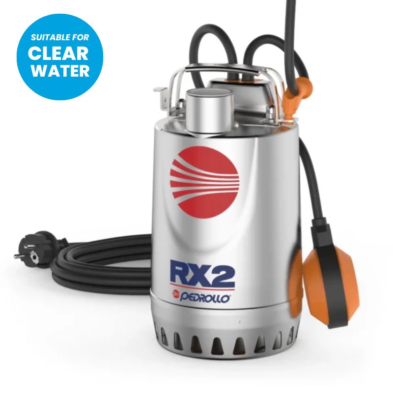 Pedrollo RXM4 Manual Submersible Drainage Pump for Clear Water (Three-Phase) | 2300250