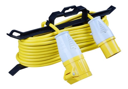 1 Socket 15M 16A 110V In-Line Extension Lead + Cable Tidy LVIL15-MS