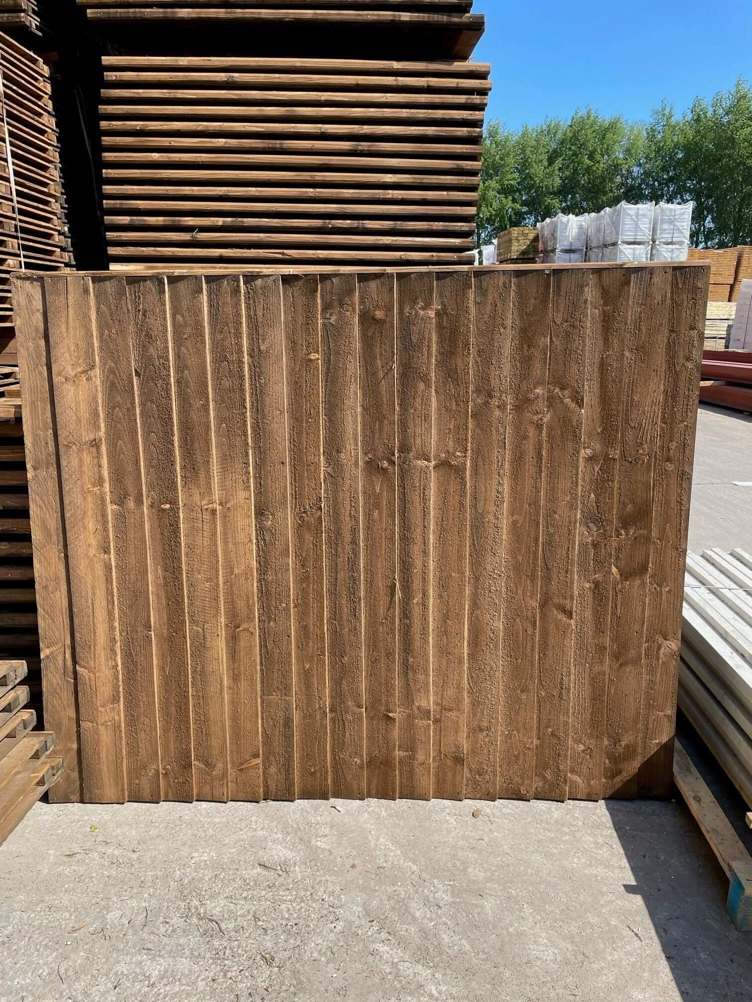 Featheredge Fence Panel 6x5 ft