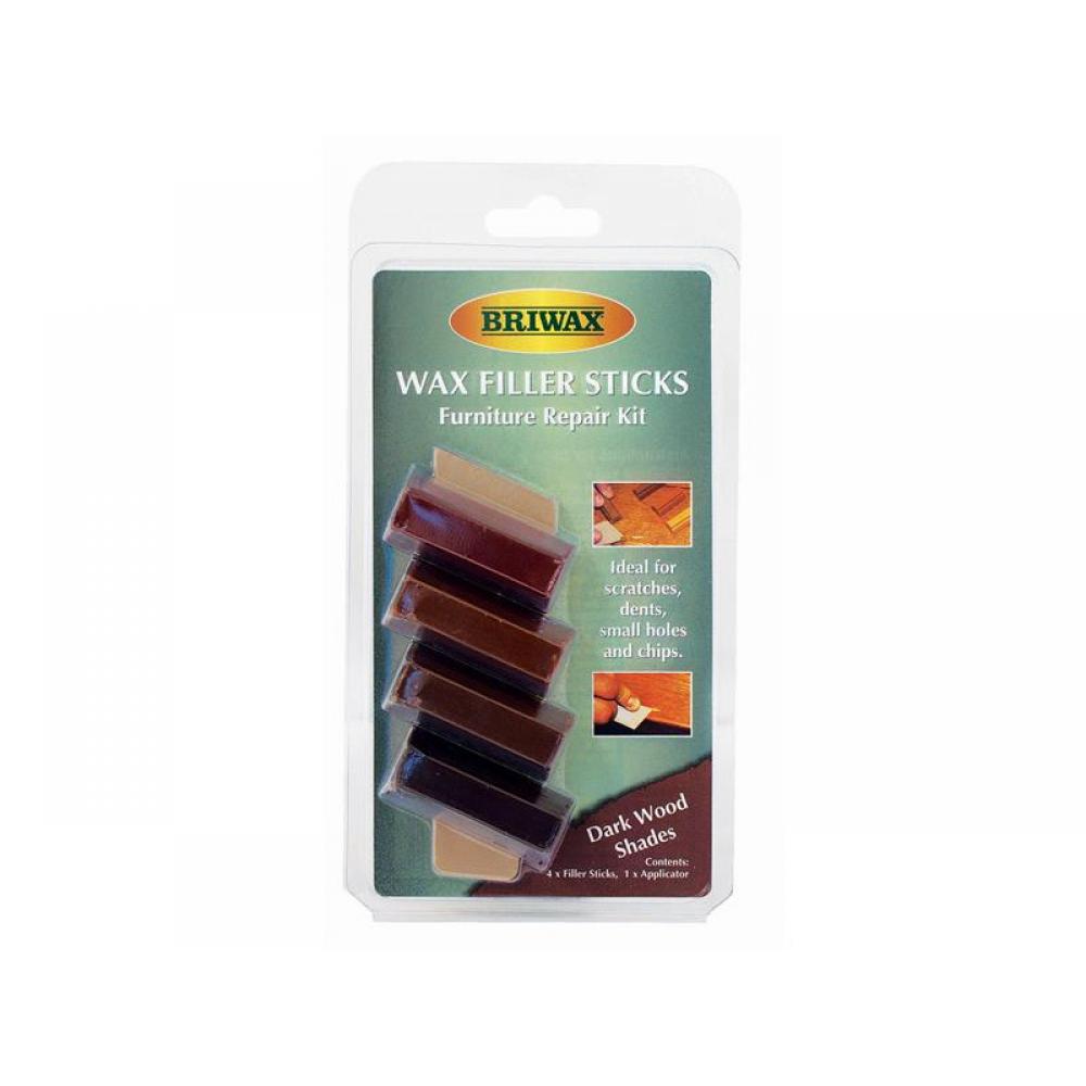 Briwax BWSWSDK Wax Filler Sticks Dark Wood Shades (Pack 4)