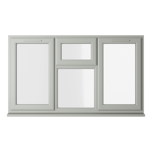 Crystal Double Glazed uPVC Window Agate/White Left & Right Hung 1115mm x 1770mm Clear