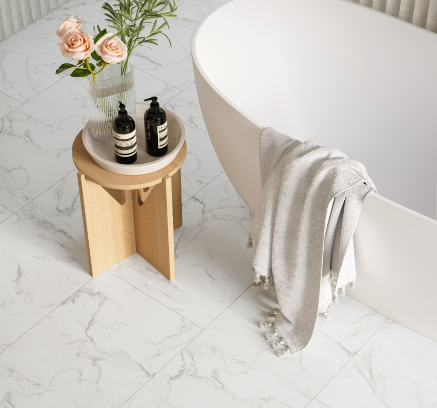 Marble Eos white Modern Oversize tile Stone texture