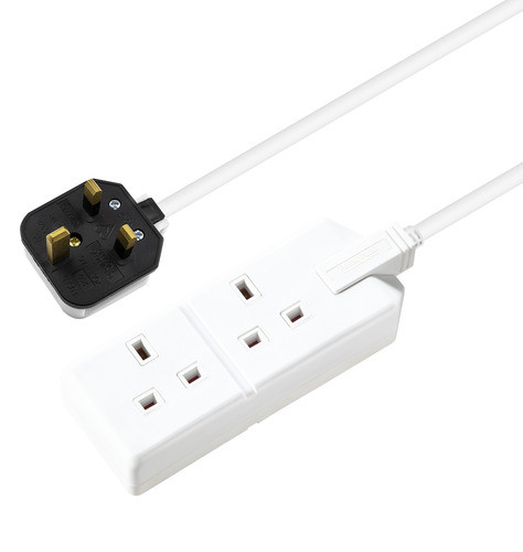 2 Skt 4M 13A Hd Ext Lead White EXS1324W-01