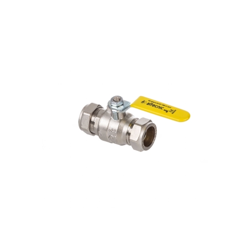 Altecnic AI-331122 Intaball Compression Ball Valve Yellow Lever (Gas) 22mm