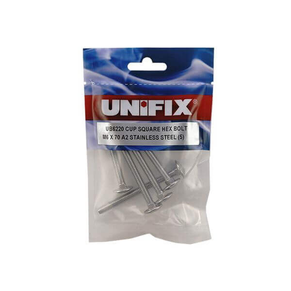 A2 - 304 St/St Cup Square Hex Bolts DIN 603