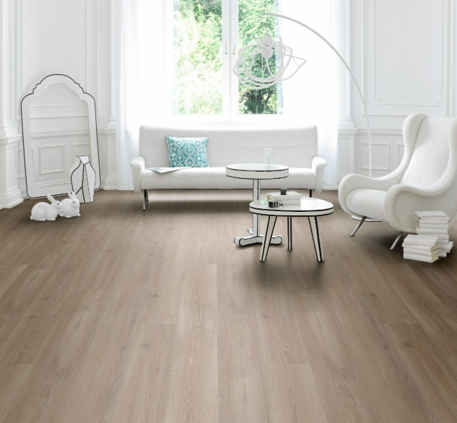 Oak Skyline Pearl-Grey – Trendtime 6 Château Plank Laminate Flooring