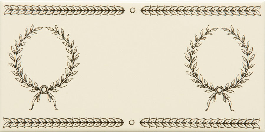 Original Style Artworks Double Laudatory Wreath Charcoal Grey on County White