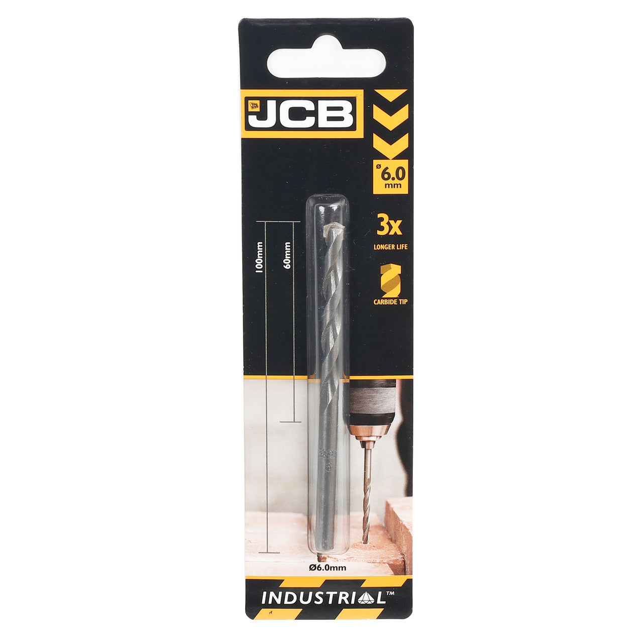 JCB 6 x 100mm Masonry Drill Bit | 5055803301026