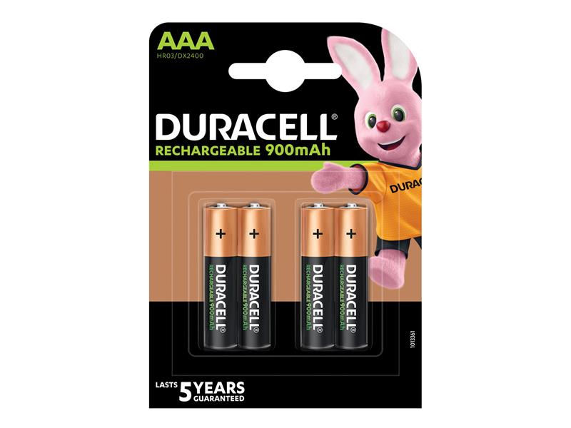 Duracell Aaa Cell 900Mah Rechargeable Batteries (Pack 4) S7662