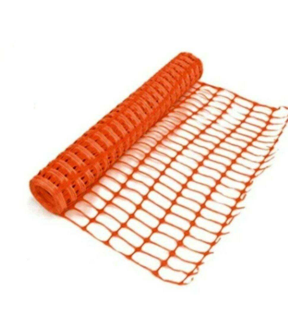 Orange Plastic Mesh Fencing Netting | 1m x 50m