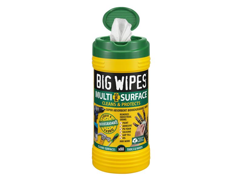 Big Wipes 2440 0000 Multi-Surface Bio Pro+ Antiviral Wipes (Tub 80)